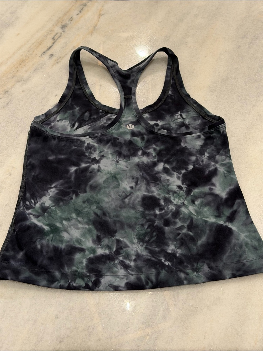 Lululemon Cool Racerback Short Tank Top.  Tie Dye Graphite Green